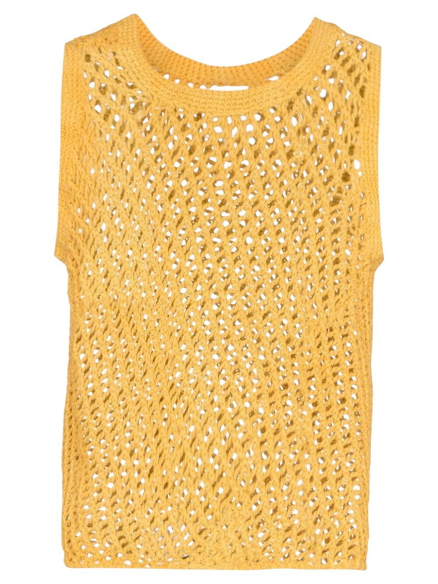 Photo: Nicholas Daley Open Knit Cotton Vest Top