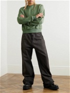 Rick Owens - Geth Panelled Cotton-Jersey Sweatshirt - Green