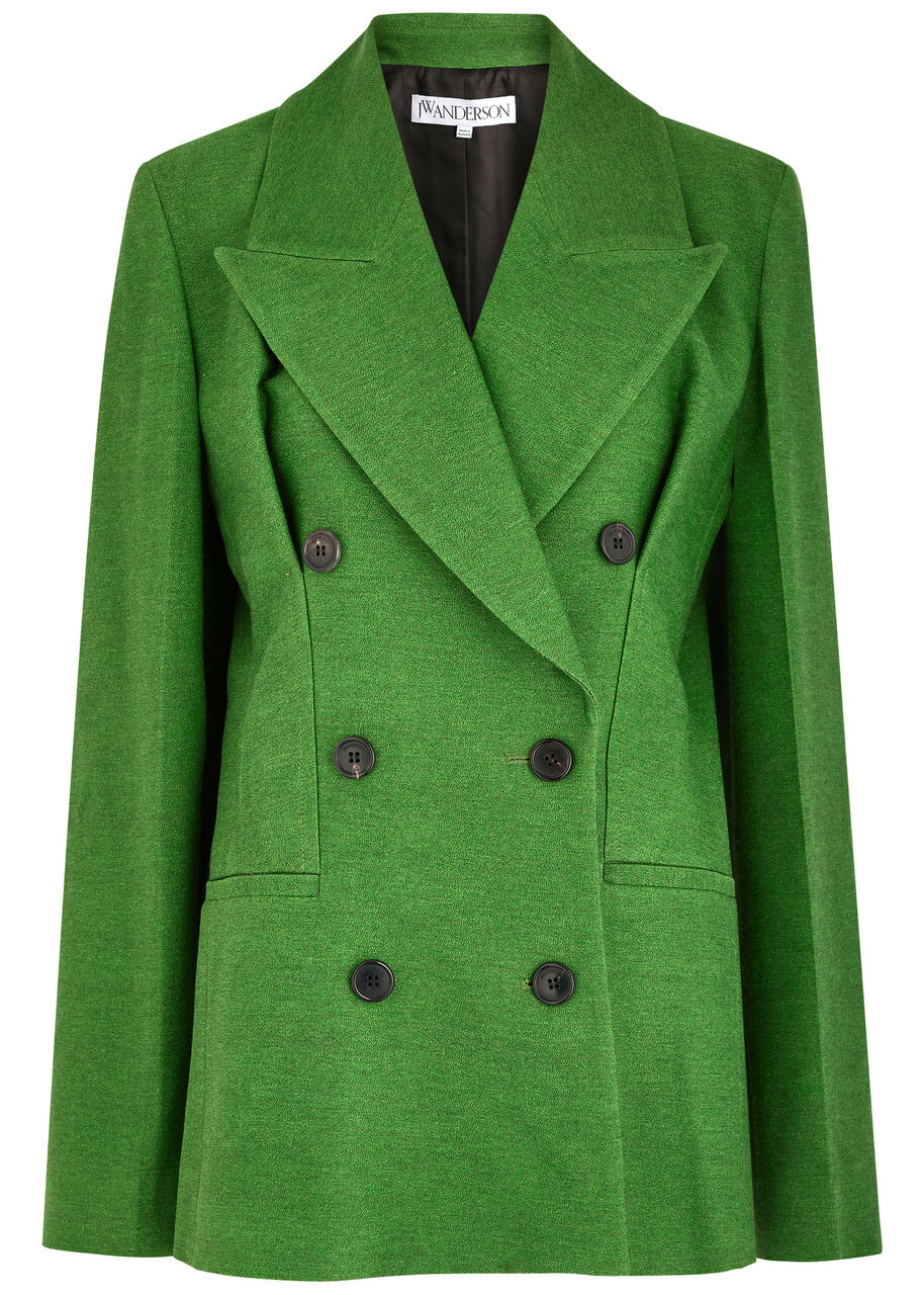 JW Anderson Hourglass Double-breasted Blazer Green JW Anderson
