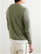 Folk - Cotton-Blend Bouclé Sweater - Green