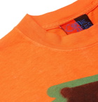 COME TEES - Printed Cotton-Jersey T-Shirt - Orange
