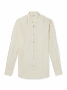 Boglioli - Grandad-Collar Linen Shirt - Neutrals