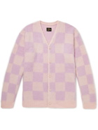 Needles - Checked Mohair-Blend Cardigan - Pink