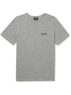 A.P.C. - Mike Logo-Print Cotton-Jersey T-Shirt - Gray