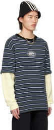 RICE NINE TEN Gray & Navy Layered Sleeve T-Shirt