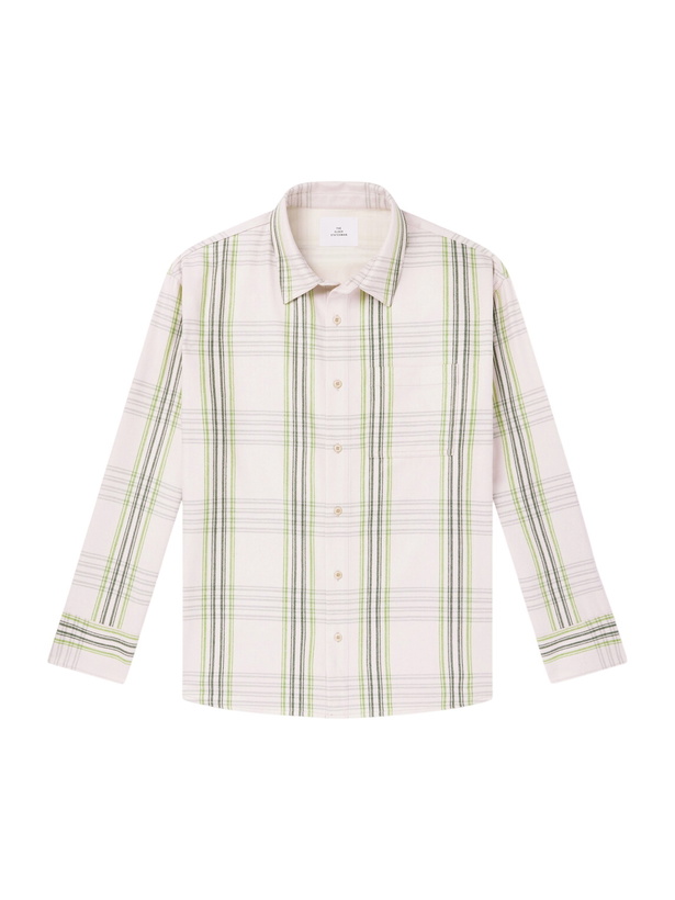 Photo: The Elder Statesman - Snap Pea Checked Virgin Wool, Silk and Cashmere-Blend Overshirt - Brown