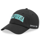Sporty & Rich Women's California Hat in Faded Black Spring Green/White 