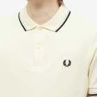 Fred Perry Authentic Men's Slim Fit Twin Tipped Polo Shirt in Ice Cream