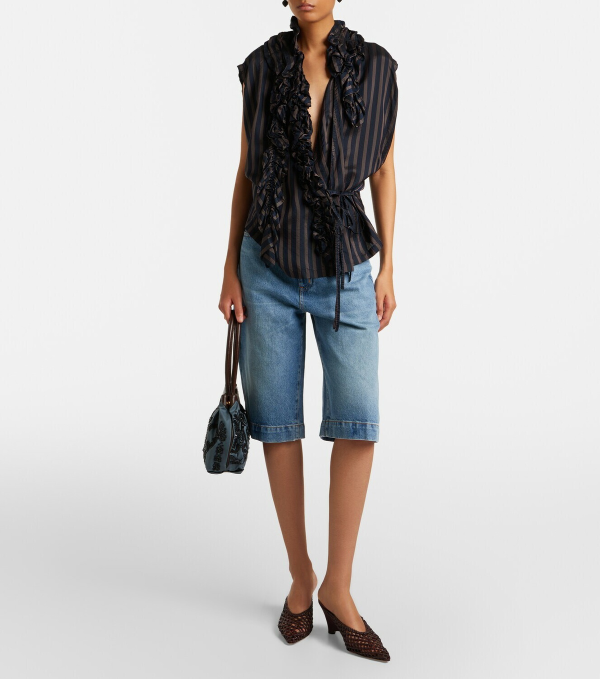 Le Monde Béryl Victoria leather wedge mules