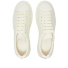 Alexander McQueen Men's Suede Wedge Sole Sneakers in Vanilla