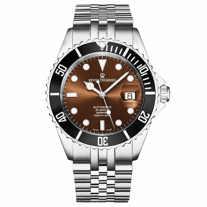 Photo: Revue Thommen Diver Automatic Brown Dial Mens Watch 17571.2221