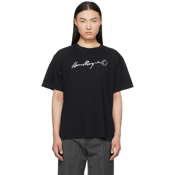 Photo: MM6 Maison Margiela Black Overdyed Jersey T-shirt