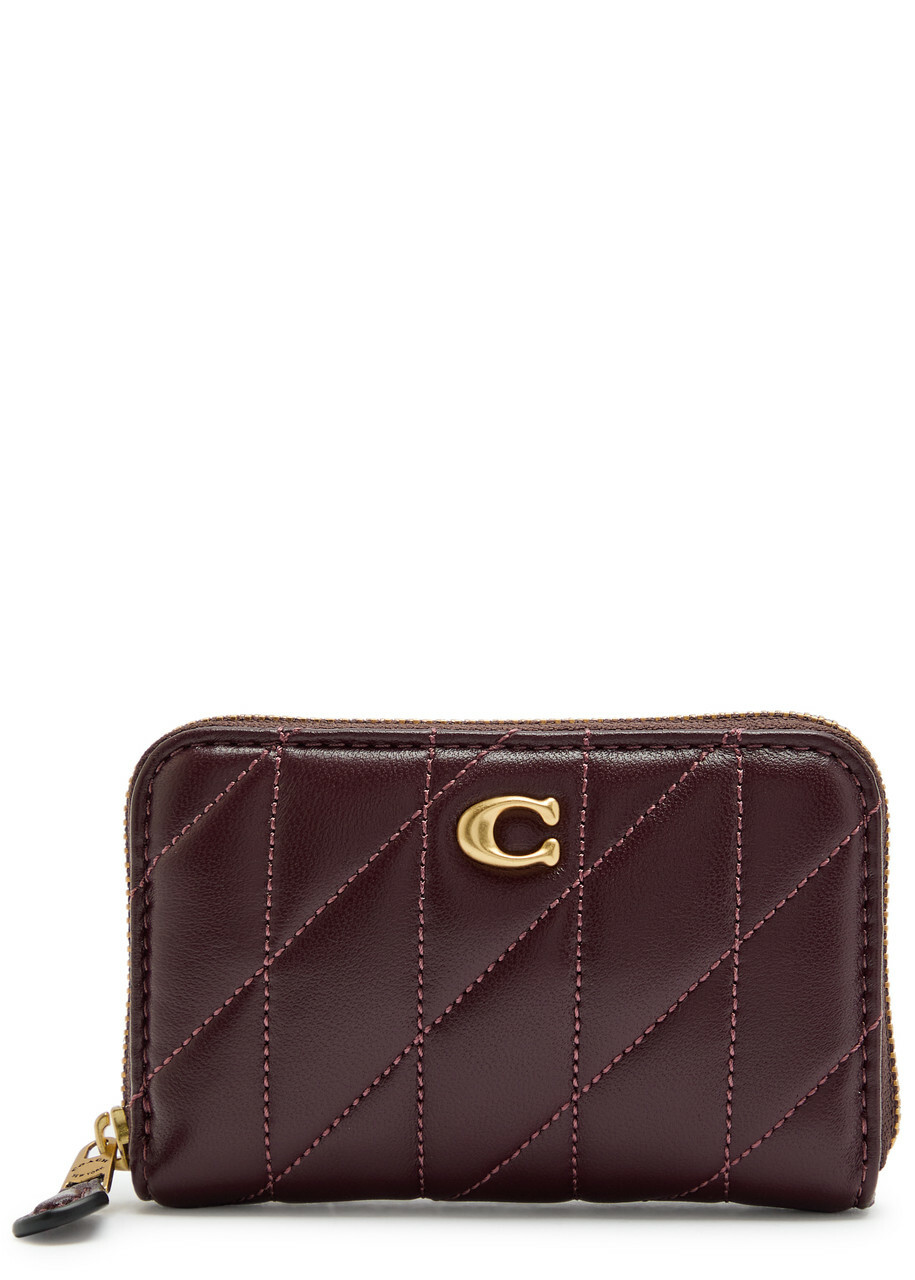 Coach Pillow Quilted Leather Wallet - Purple - One Size
