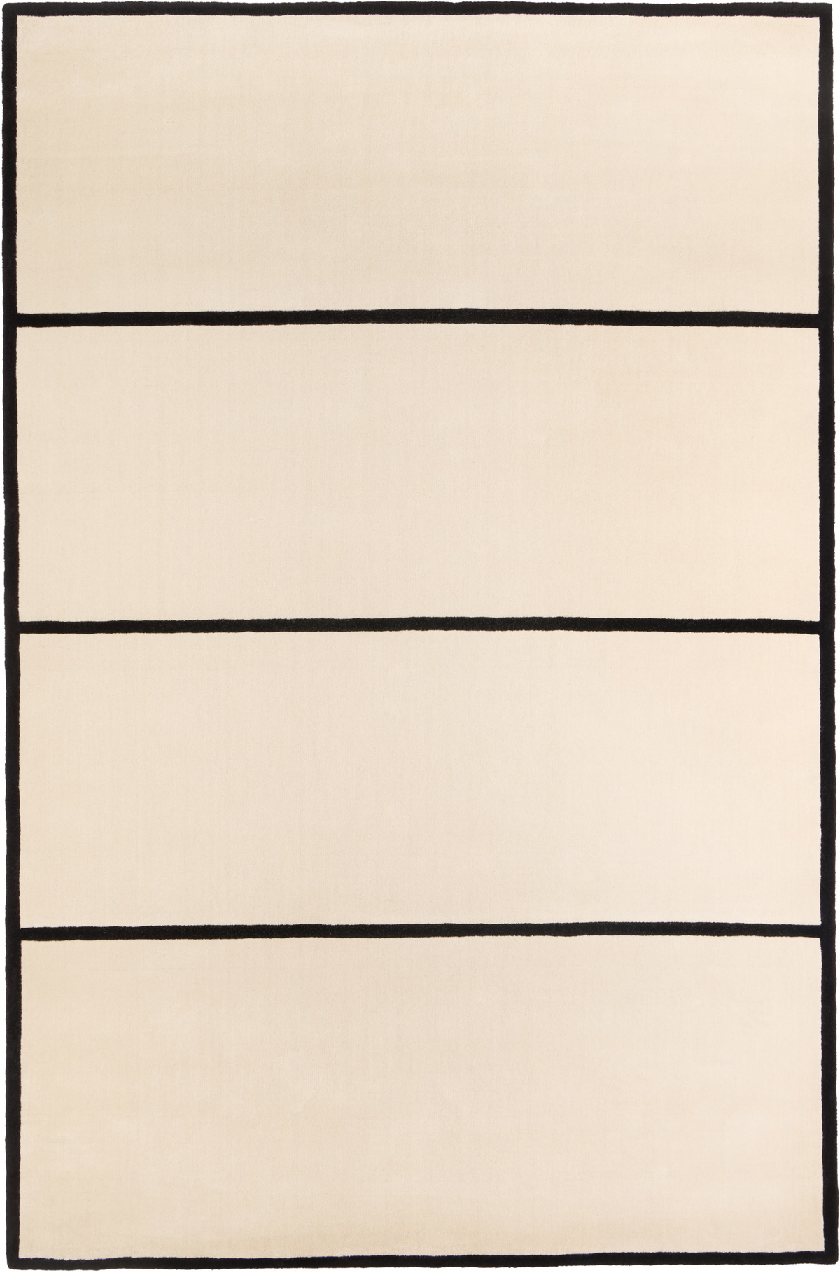 Nordic Knots Black & Off-White Square Rug