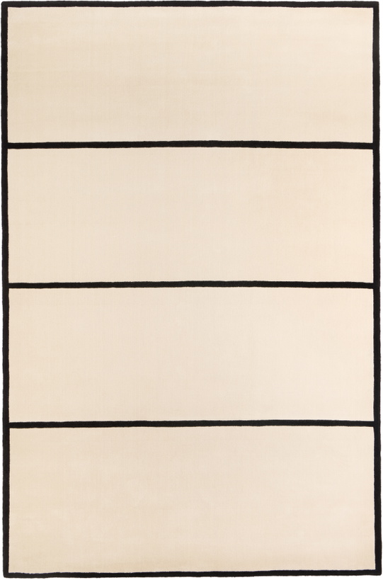 Photo: Nordic Knots Black & Off-White Square Rug