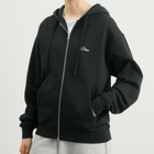 Dime Women's Cursive Zip Hoodie in Black