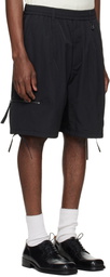 WOOYOUNGMI Black Zip Detail Utility Shorts
