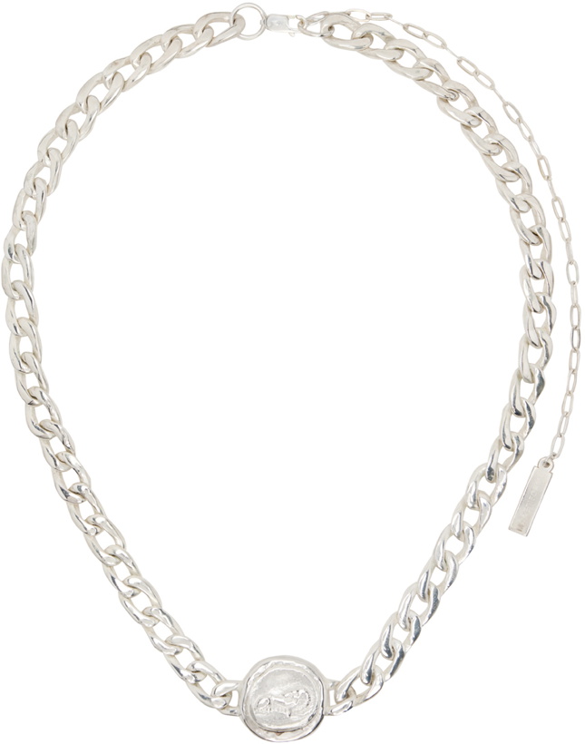 Photo: Situationist Silver Monetiforme Edition Curb Chain Necklace