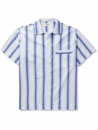 TEKLA - Striped Organic Cotton-Poplin Pyjama Shirt - Blue