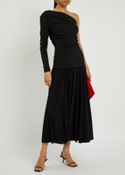Norma Kamali Stretch-jersey Midi Skirt Black