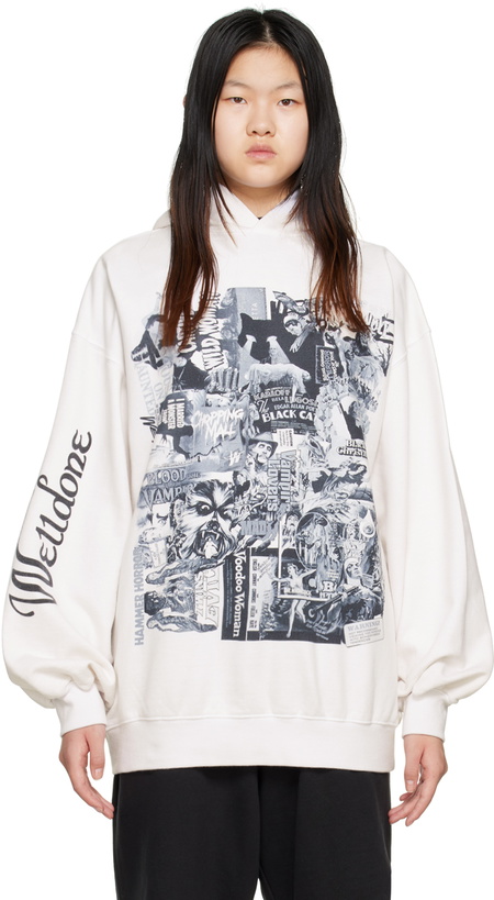 Photo: We11done White Horror Collage Hoodie