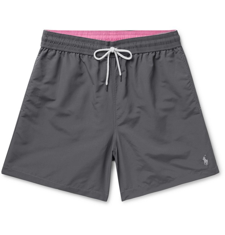 Photo: Polo Ralph Lauren - Wide-Leg Mid-Length Swim Shorts - Charcoal