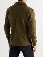De Bonne Facture - Cotton Zip-Up Polo Shirt - Green