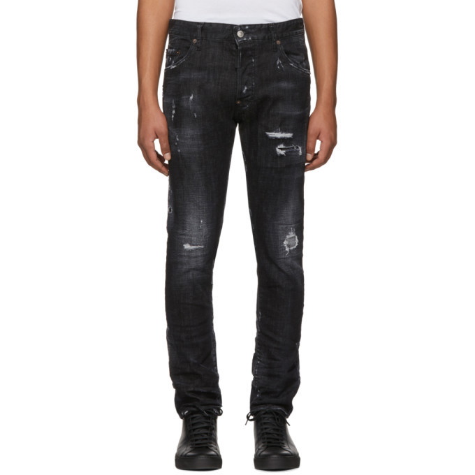 Photo: Dsquared2 Black Twin Peaks Skater Jeans