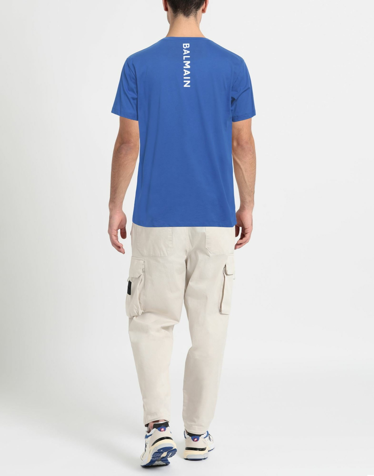 Balmain Mens T-shirt in Blue