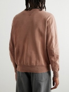 Remi Relief - Isu Distressed Printed Cotton-Jersey Sweatshirt - Brown