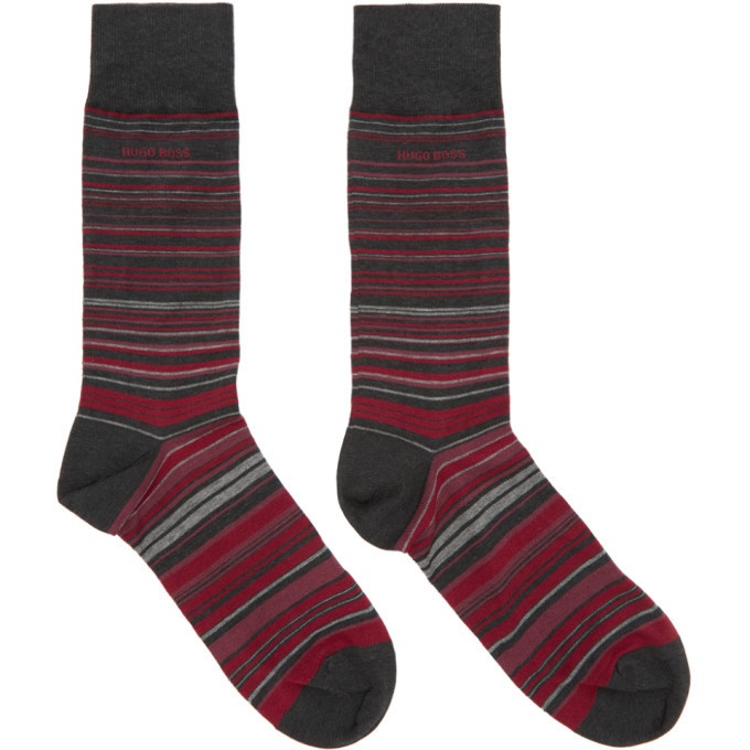 Photo: Boss Grey and Red RS Multistripe MC Socks