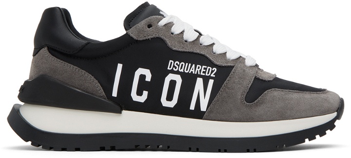 Photo: Dsquared2 Black 'Icon' Running Sneakers