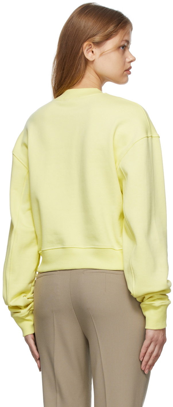Sportmax Yellow Stretch Cotton Sweatshirt