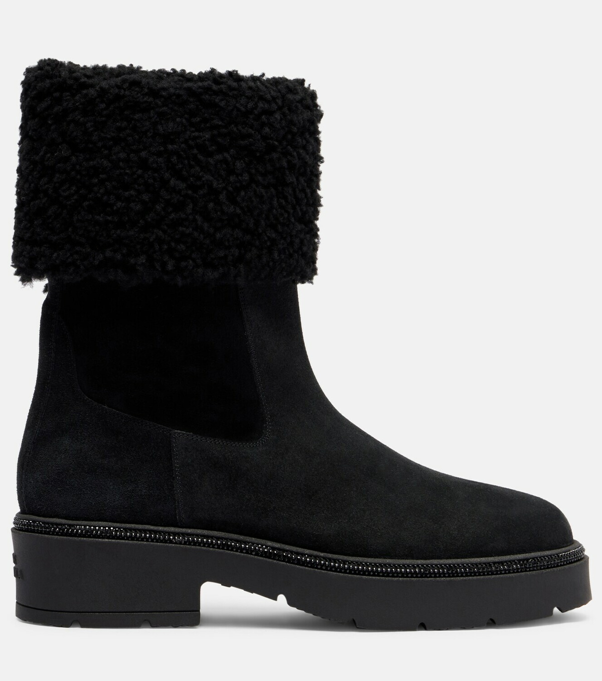 Rene Caovilla Embellished suede Chelsea boots