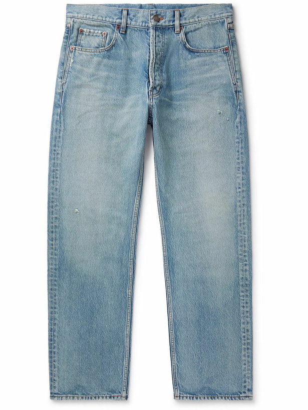 Saint Laurent Damaged Slim Fit Jean Blue Saint Laurent