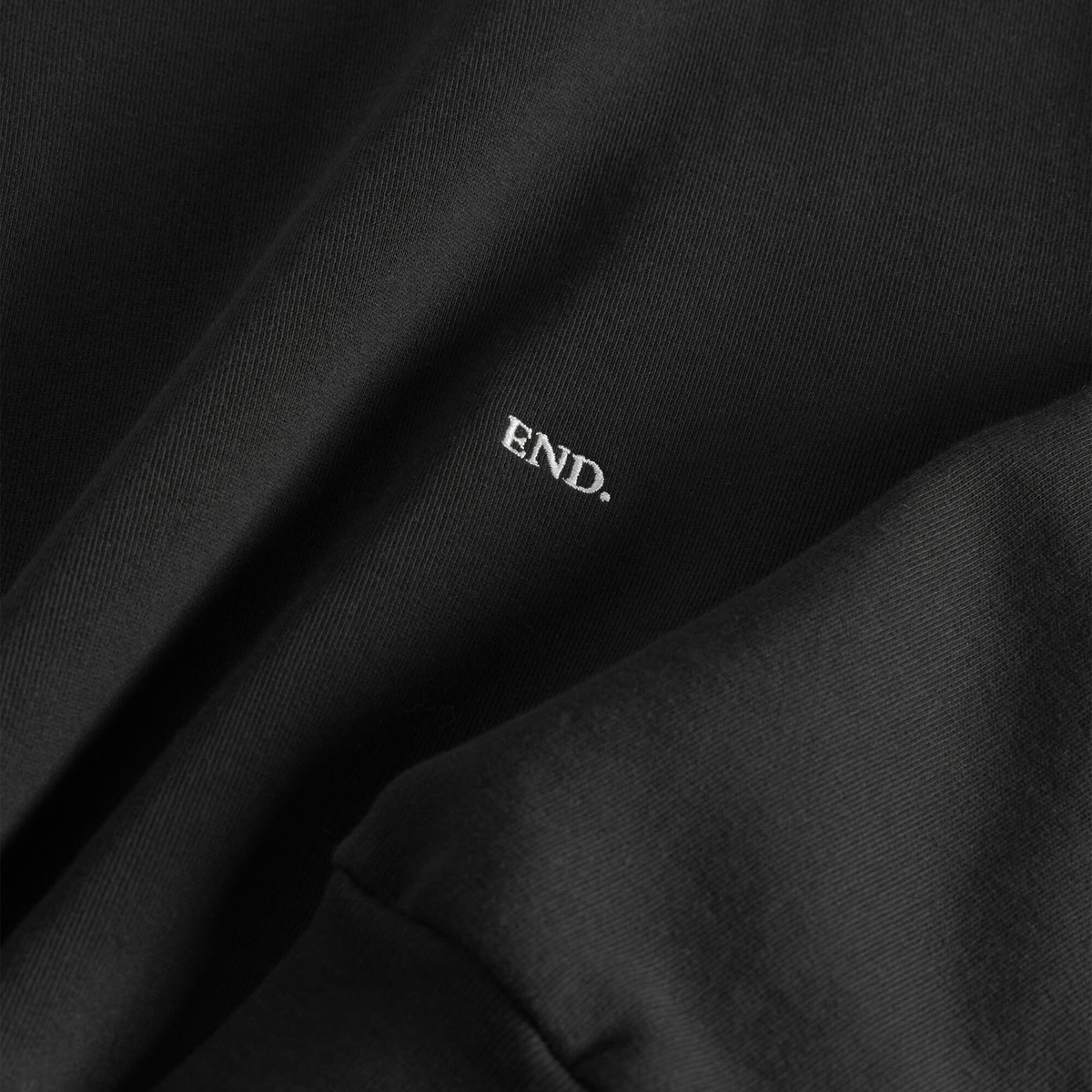 END. Signature Fleece Polo in Black