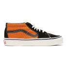 Vans Orange and Black OG Sk8-Hi LX Sneakers