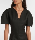 Nina Ricci Wool gabardine midi dress