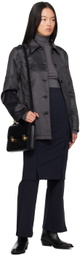Youth Navy Side-Slit Trousers