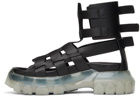 Rick Owens Black Hiking Tractor Sandals
