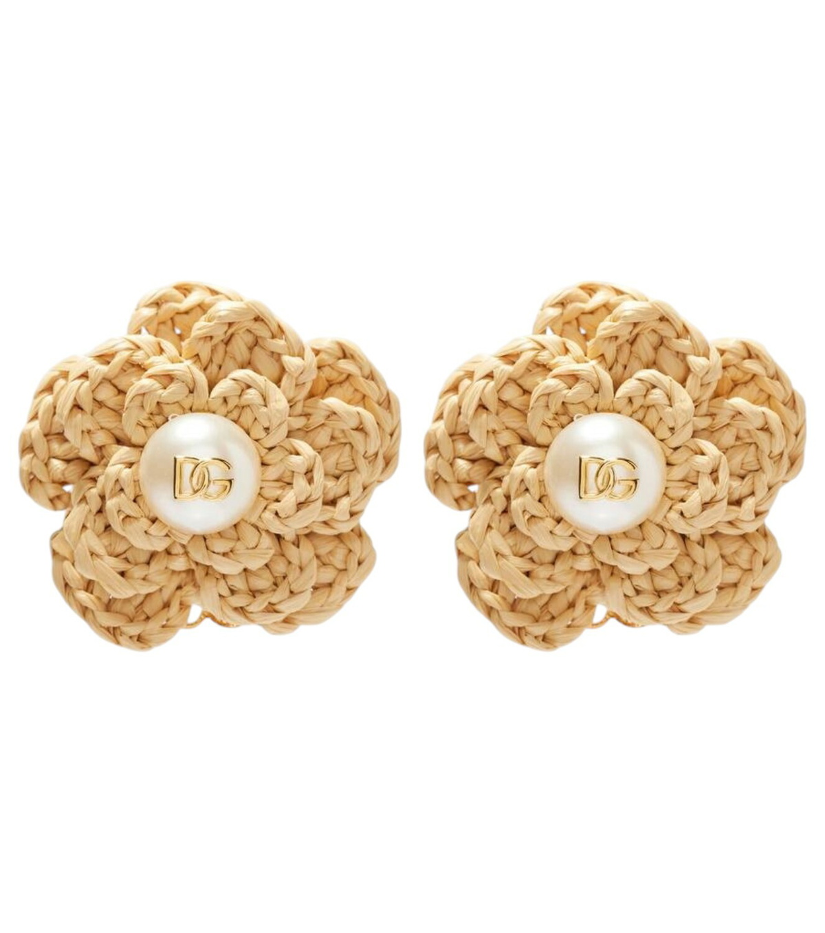 Dolce&Gabbana Capri DG crystal-embellished clip-on earrings