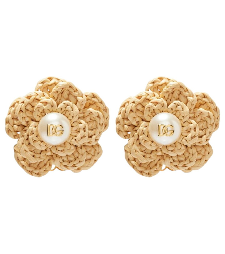 Photo: Dolce&Gabbana DG raffia-effect clip-on earrings