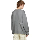 C2H4 Grey Arc Sculpture Sweater