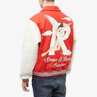 Represent Men's Storms In Heaven Varsity Jacket in Burnt Red