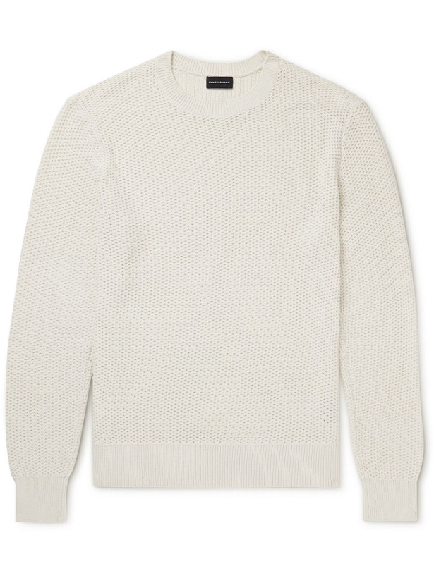 Photo: Club Monaco - Jacquard-Knit Cotton Sweater - White
