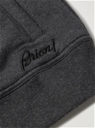 Brioni - Cotton-Blend Jersey Zip-Up Sweatshirt - Gray