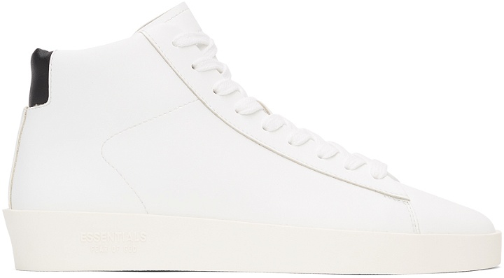Photo: Essentials White Tennis Mid Sneakers