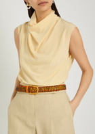 Gabriela Hearst Sam Woven Leather Belt Brown