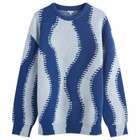 Loewe Men's Wave Jumper in Light Blue/Blue