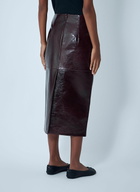 Sportmax Leather Midi Skirt